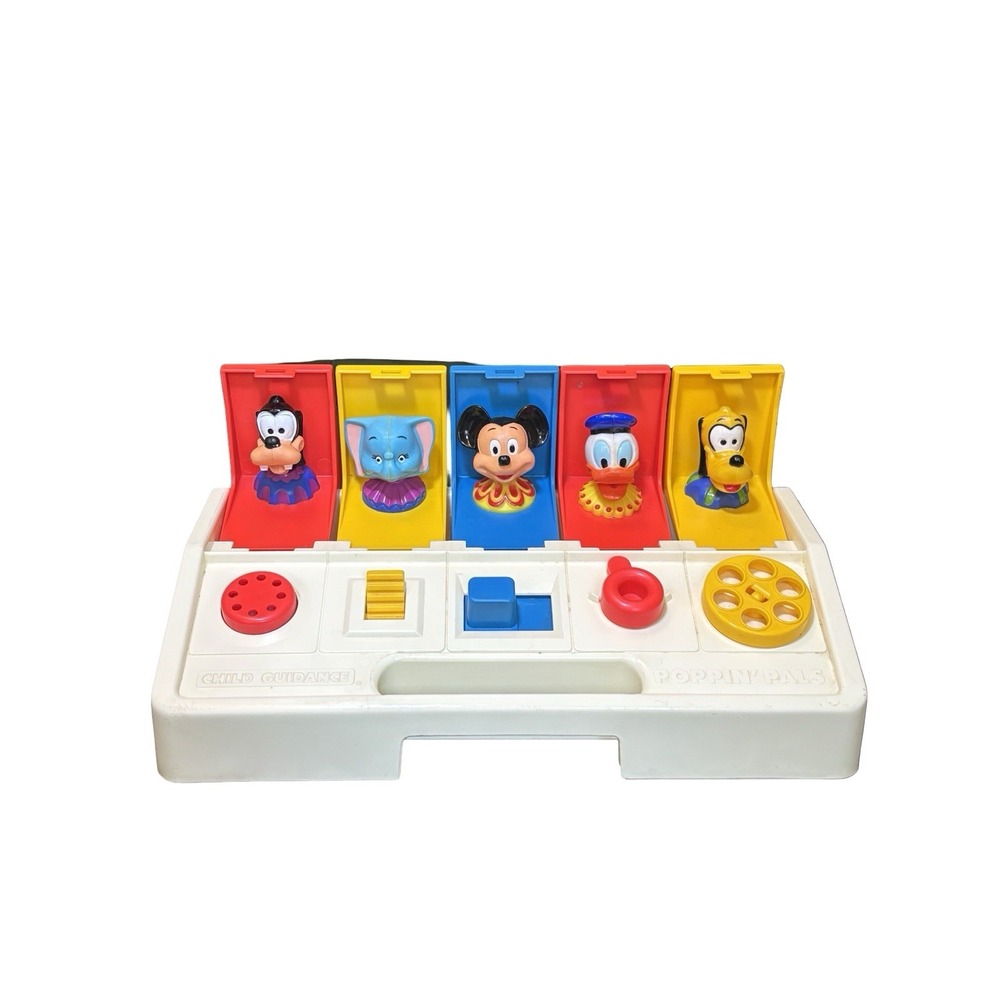 Vintage 1980 Poppin Pals Pop Up Toy Child Guidance Playskool Disney Mickey